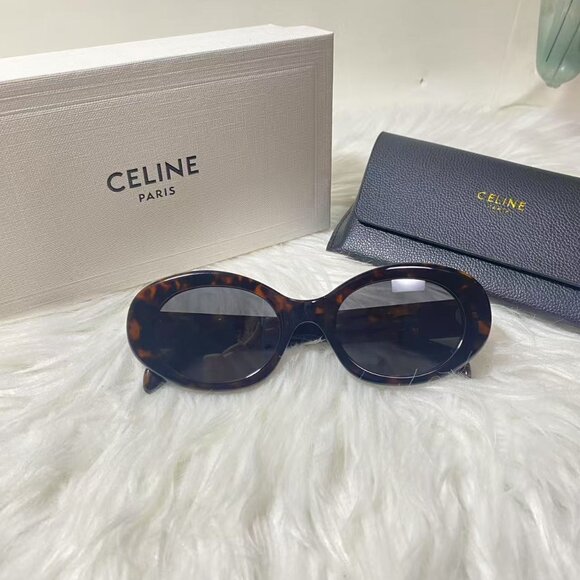 Celine Brown Tortoise Sunglasses - Picture 1 of 7